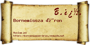 Bornemissza Áron névjegykártya
