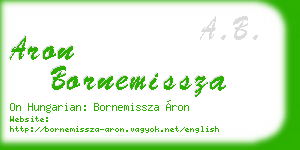 aron bornemissza business card