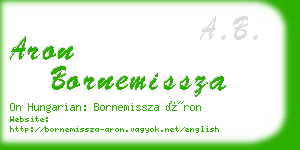 aron bornemissza business card